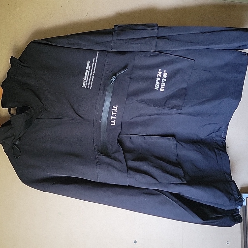 Black 2XL men's anorak